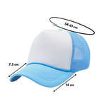 Gorra Trucker para Sublimar Azul Claro 10 pzs