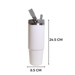 Termo Con Agarradera Acero Inoxidable 30oz Blanco