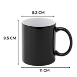 Taza Mágica Negro Brillante 11oz Sublimación 12pz