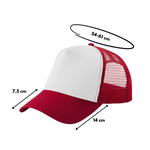 Gorra Trucker para Sublimar Rojo Vino 10 pzs