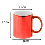 Taza Espejo Rojo 11oz Sublimación 12pzs