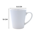 Taza Blanca Conica 12oz Sublimación 12pzs