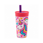 Termo Kids Acero Inoxidable 300 ml Blanco con Popote de Silicón
