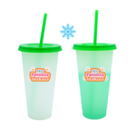 Vaso Mágico Cónico De Plástico Para Dtf Y Uv 710ml Verde 10 pzs