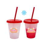 Vaso Mágico Cónico De Plástico Para Dtf Y Uv 450ml Rojo 10pzs