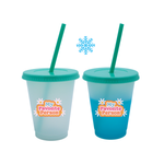 Vaso Mágico Cónico De Plástico Para Dtf Y Uv 450ml Turquesa 10 pzs
