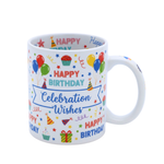 Taza Interior Happy Birthday 11oz Sublimación 12 Pzas