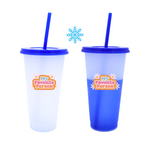 Vaso Mágico Cónico De Plástico Para Dtf Y Uv 710ml Azul Marino 10 pzs