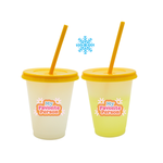 Vaso Mágico Cónico De Plástico Para Dtf Y Uv 450ml Amarillo 10 pzs