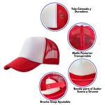Gorra Trucker para Sublimar Rojo 10 pzs