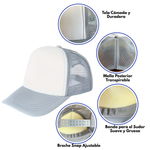 Gorra Trucker para Sublimar Gris 10 pzs