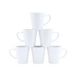 Taza Blanca Conica 12oz Sublimación 12pzs