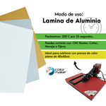 Lamina Aluminio Sublimación 40x60cm Color Make 6pzs