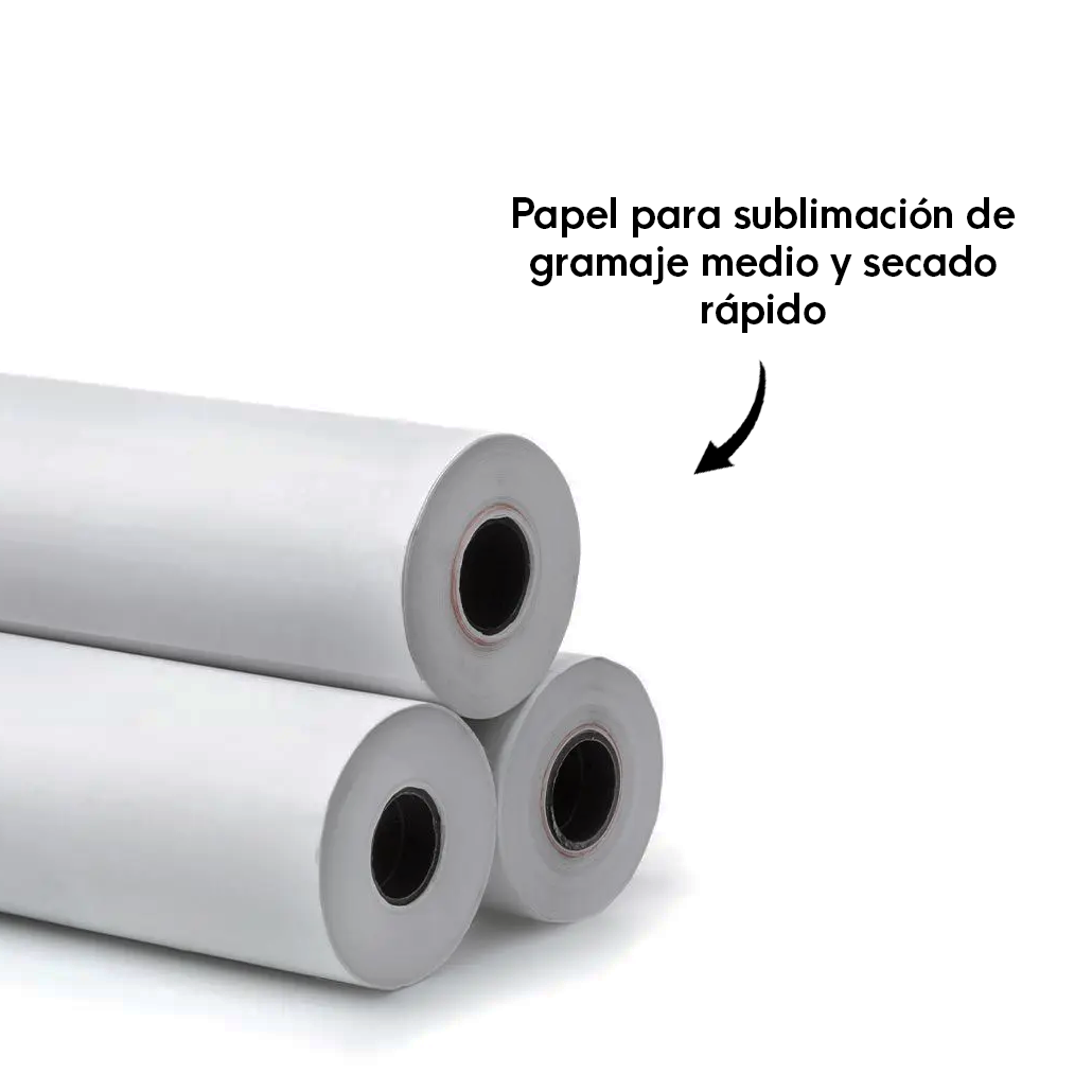 Rollo de papel para sublimar 64” x 100 mts x 100grs. – Idóneo para plotters  de impresión – Blue Heat®