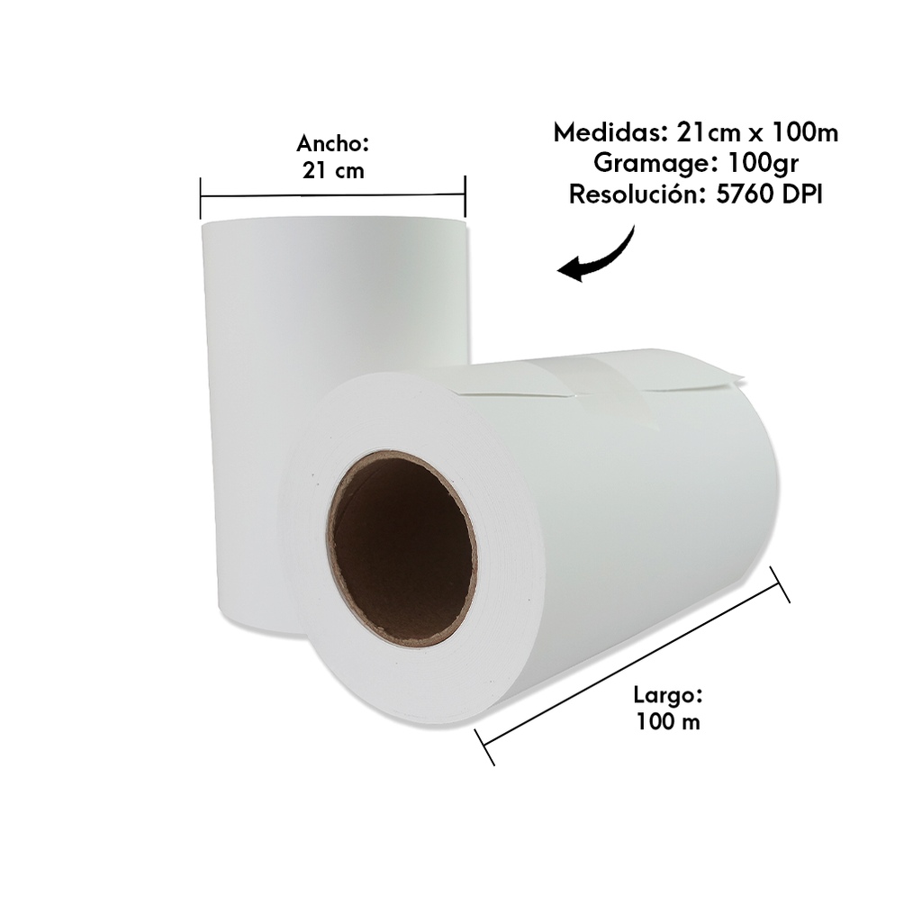 Rollo Papel 21cm X 100m Sublimación Color Make – Sign Market Product